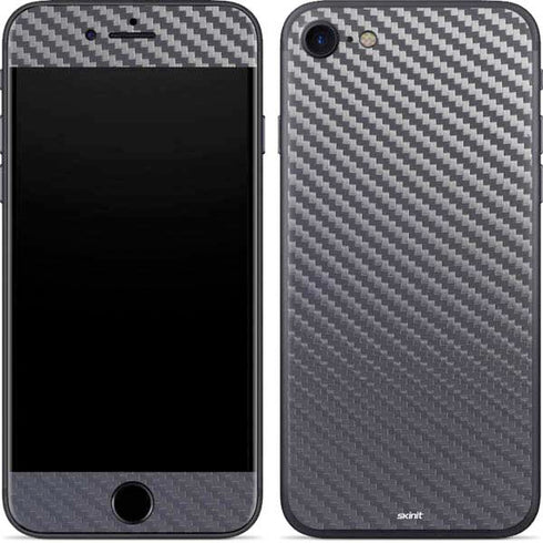 Silver Carbon Fiber Specialty Texture Material iPhone SE (2nd & 3rd Gen) Skin