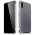 Silver Carbon Fiber Specialty Texture Material iPhone X/XS Clear Case