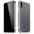 Silver Carbon Fiber Specialty Texture Material iPhone XR Clear Case