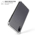 Silver Carbon Fiber Specialty Texture Material iPhone XR Clear Case