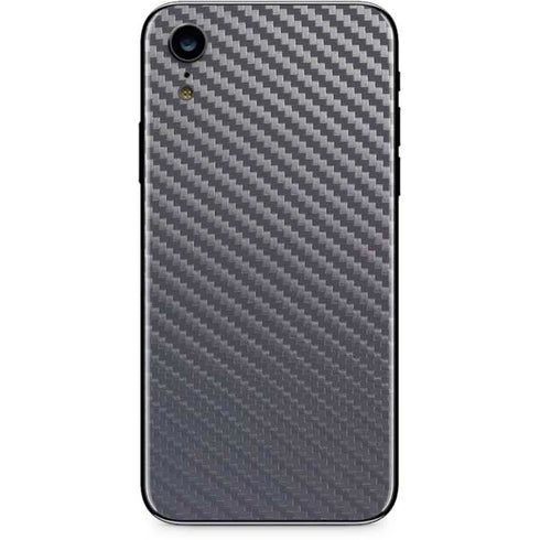 Silver Carbon Fiber Specialty Texture Material iPhone XR Skin