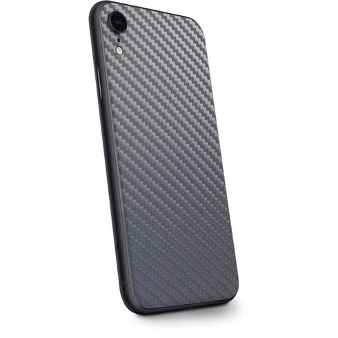 Silver Carbon Fiber Specialty Texture Material iPhone XR Skin