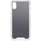 Silver Carbon Fiber Specialty Texture Material iPhone XS Clear Case