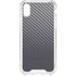 Silver Carbon Fiber Specialty Texture Material iPhone XS Clear Case