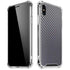 Silver Carbon Fiber Specialty Texture Material iPhone XS Max Clear Case