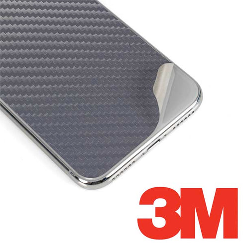 Silver Carbon Fiber Specialty Texture Material iPhone XS Max Skin