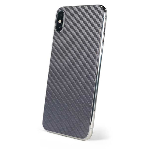 Silver Carbon Fiber Specialty Texture Material iPhone XS Max Skin