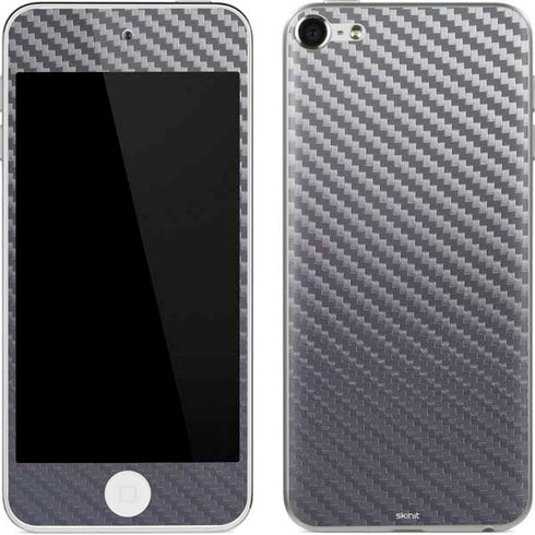 Silver Carbon Fiber Specialty Texture Material Apple iPod Skin