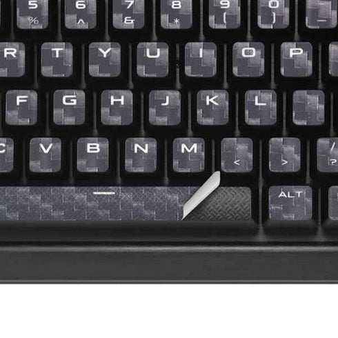 Silver Carbon Fiber Specialty Texture Material K95 RGB PLATINUM Mechanical Gaming Keyboard Skin