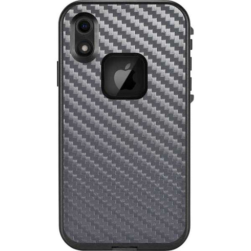 Silver Carbon Fiber Specialty Texture Material LifeProof Fre iPhone Skin