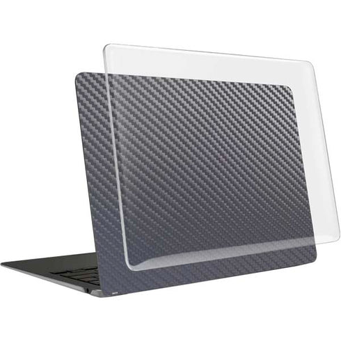 Silver Carbon Fiber Specialty Texture Material MacBook Air 13in (2020) Case plus Skin