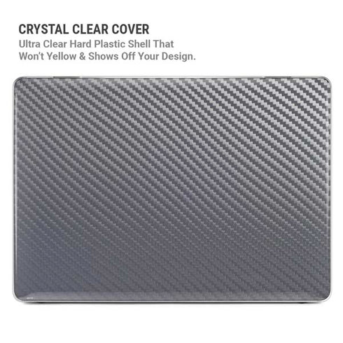 Silver Carbon Fiber Specialty Texture Material MacBook Air 15in (2023-2025) Case plus Skin