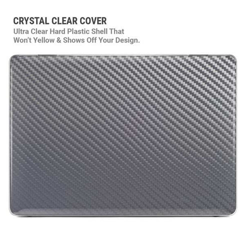 Silver Carbon Fiber Specialty Texture Material MacBook Pro 13in (2020) Case plus Skin