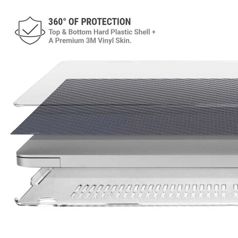 Silver Carbon Fiber Specialty Texture Material MacBook Pro 16in (2019-20) Case plus Skin