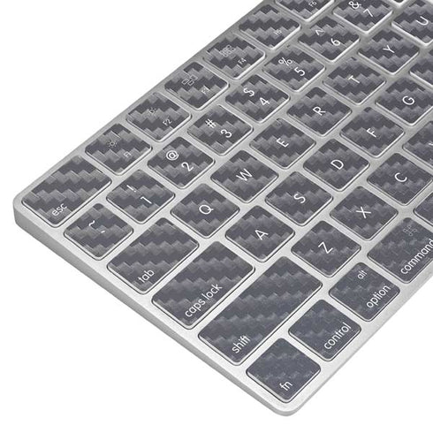 Silver Carbon Fiber Specialty Texture Material Magic Keyboard Skin