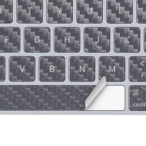 Silver Carbon Fiber Specialty Texture Material Magic Keyboard Skin