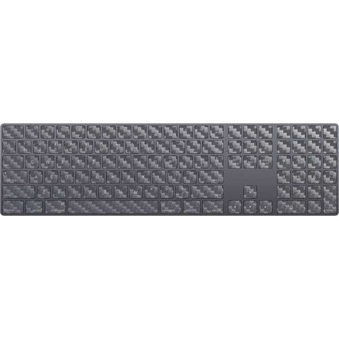 Silver Carbon Fiber Specialty Texture Material Magic Keyboard with Numeric Keypad Skin