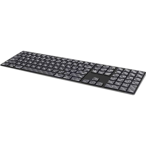 Silver Carbon Fiber Specialty Texture Material Magic Keyboard with Numeric Keypad Skin