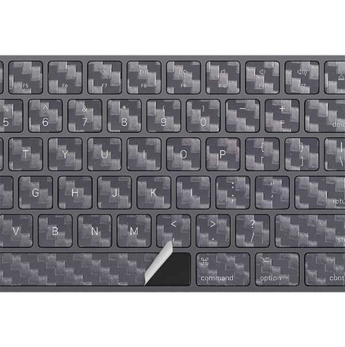 Silver Carbon Fiber Specialty Texture Material Magic Keyboard with Numeric Keypad Skin