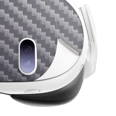 Silver Carbon Fiber Specialty Texture Material Meta Quest 3 Skin