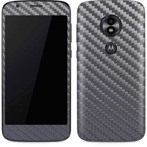 Silver Carbon Fiber Specialty Texture Material Moto E5 Play Skin
