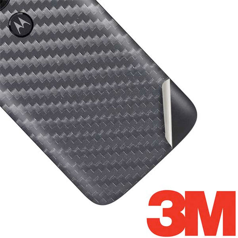 Silver Carbon Fiber Specialty Texture Material Moto E5 Play Skin