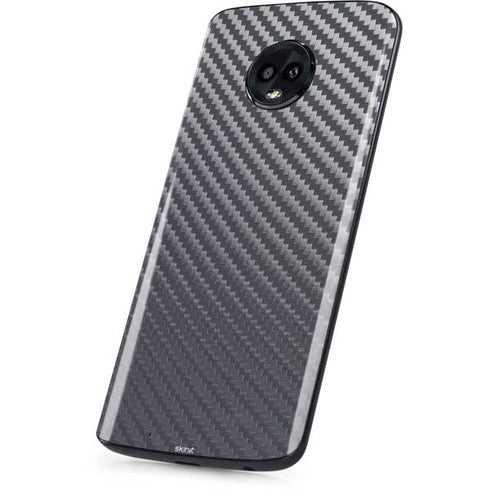 Silver Carbon Fiber Specialty Texture Material Moto G6 Skin