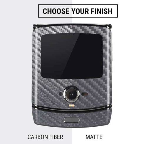 Silver Carbon Fiber Specialty Texture Material Motorola RAZR Skin