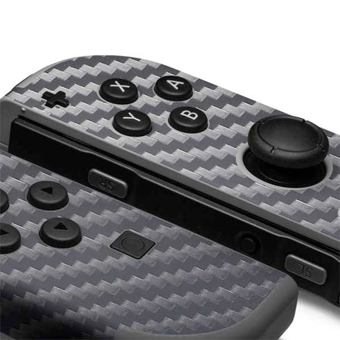Silver Carbon Fiber Specialty Texture Material Nintendo Joy-Con (L/R) Controller Skin