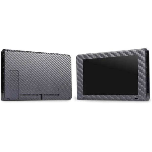 Silver Carbon Fiber Specialty Texture Material Nintendo Switch Bundle Skin