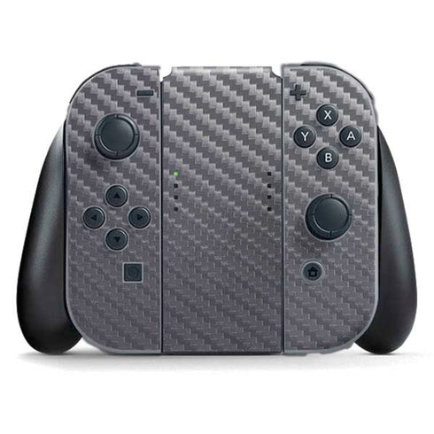 Silver Carbon Fiber Specialty Texture Material Nintendo Switch (2017-2021) Joy-Con Controller Skin