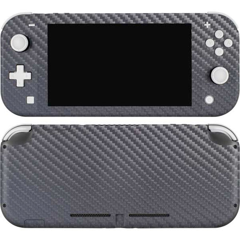 Silver Carbon Fiber Specialty Texture Material Nintendo Switch Lite Skin