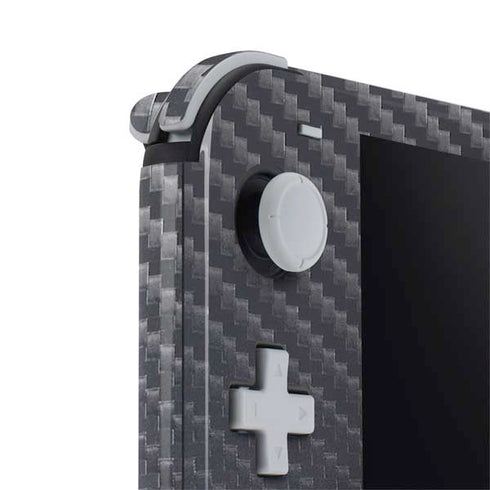 Silver Carbon Fiber Specialty Texture Material Nintendo Switch Lite Skin