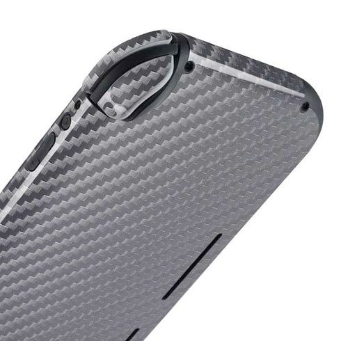 Silver Carbon Fiber Specialty Texture Material Nintendo Switch Lite Skin
