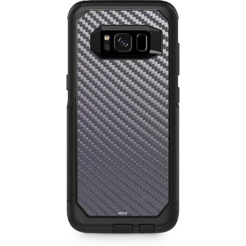 Silver Carbon Fiber Specialty Texture Material Otterbox Commuter Galaxy Skin