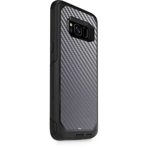 Silver Carbon Fiber Specialty Texture Material Otterbox Commuter Galaxy Skin