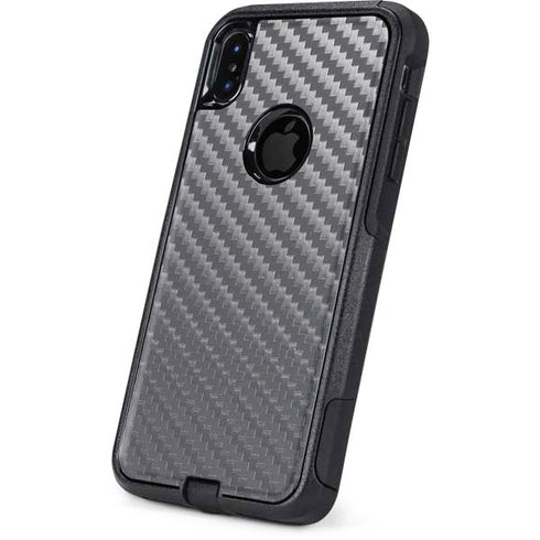 Silver Carbon Fiber Specialty Texture Material Otterbox Commuter iPhone Skin