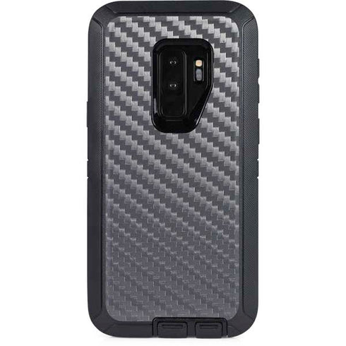Silver Carbon Fiber Specialty Texture Material Otterbox Defender Galaxy Skin