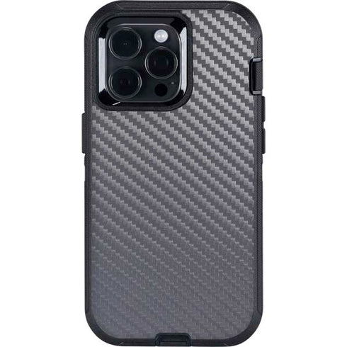 Silver Carbon Fiber Specialty Texture Material Otterbox Defender iPhone Skin