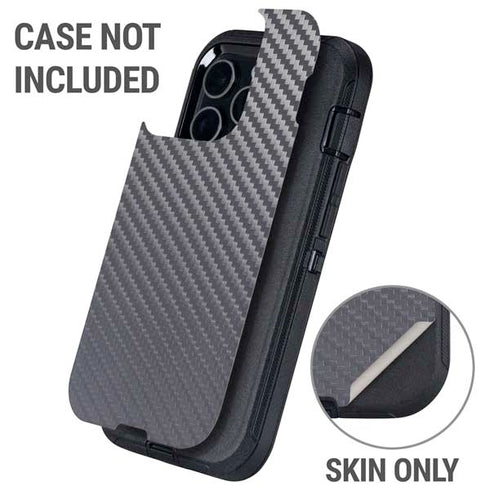 Silver Carbon Fiber Specialty Texture Material Otterbox Defender iPhone Skin