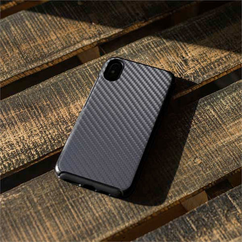 Silver Carbon Fiber Specialty Texture Material Otterbox Symmetry iPhone Skin