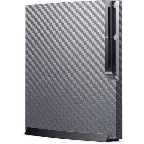 Silver Carbon Fiber Specialty Texture Material Playstation 3 & PS3 Slim Skin