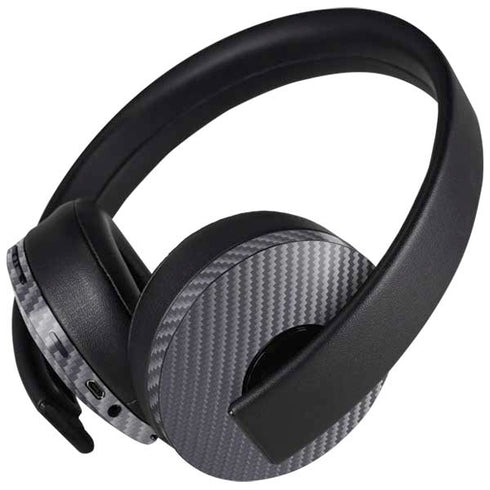 Silver Carbon Fiber Specialty Texture Material PlayStation 4 Gold Wireless Headset Skin
