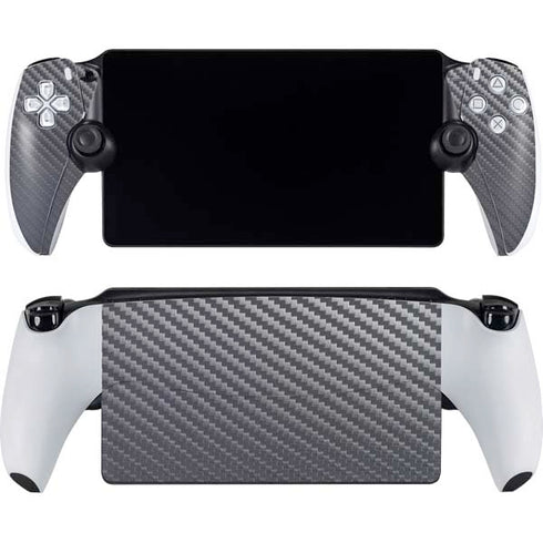 Silver Carbon Fiber Specialty Texture Material PlayStation Portal Remote Player Skin
