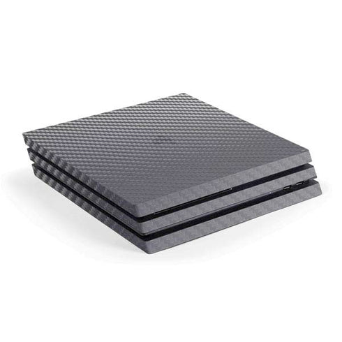 Silver Carbon Fiber Specialty Texture Material PS4 Pro Console Skin