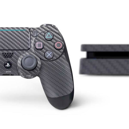 Silver Carbon Fiber Specialty Texture Material PS4 Slim Bundle Skin
