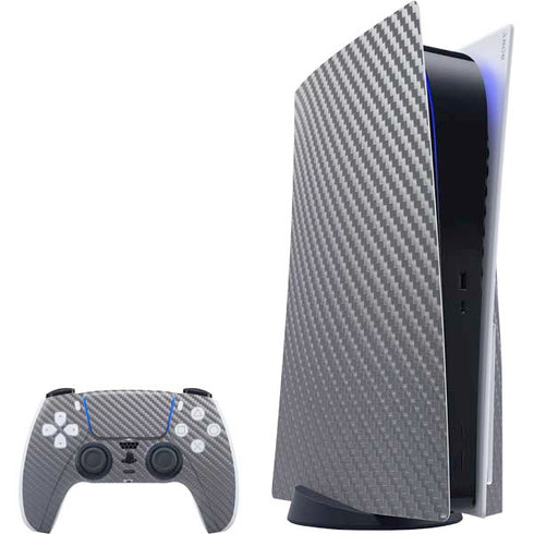 Silver Carbon Fiber Specialty Texture Material PS5 Bundle Skin