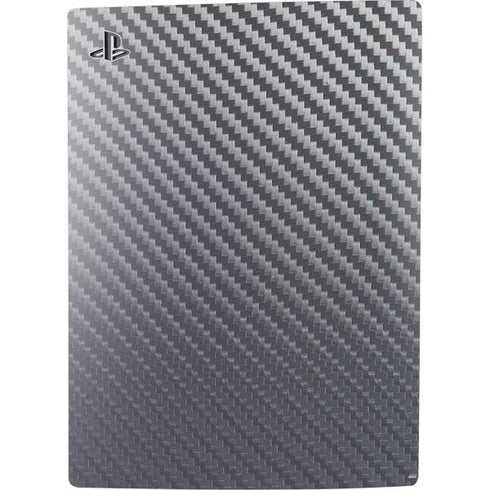 Silver Carbon Fiber Specialty Texture Material PS5 Digital Edition Console Skin