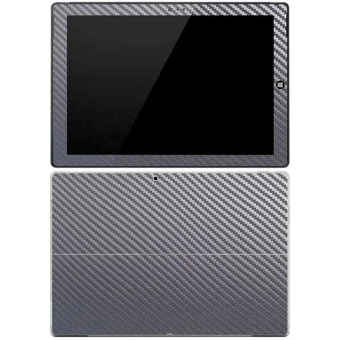 Silver Carbon Fiber Specialty Texture Material Surface Pro 3 Skin