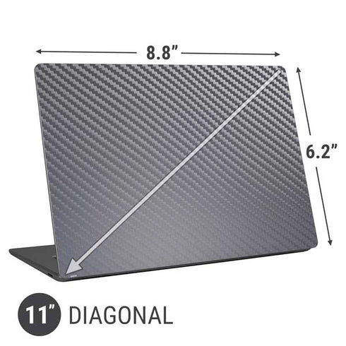 Silver Carbon Fiber Specialty Texture Material Universal Laptop 11in (8.8 x 6.2in) Skin